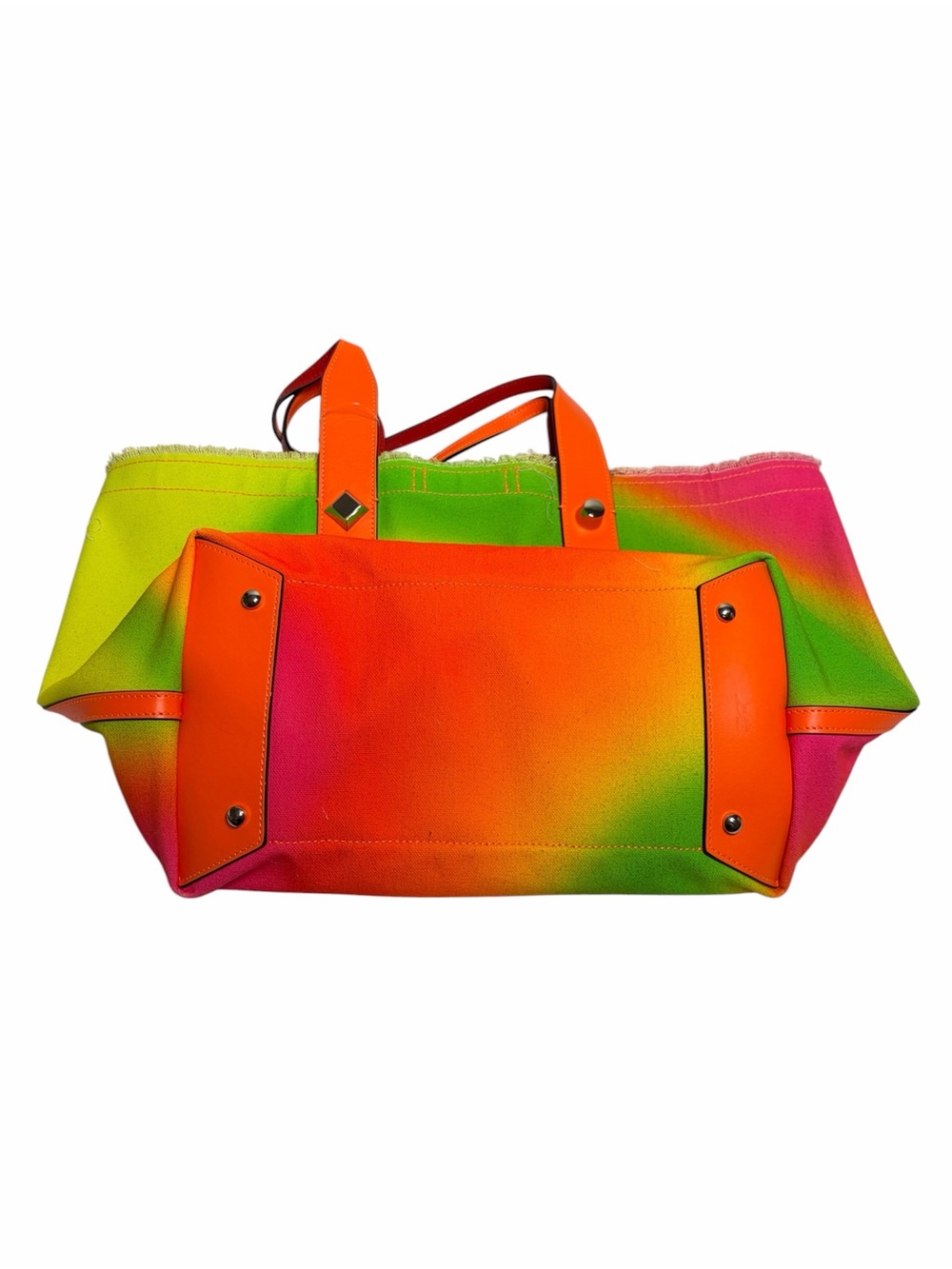 Christian Louboutin Neon Graffiti Gradient Tote in Orange, Pink & Green - Picture 3 of 6
